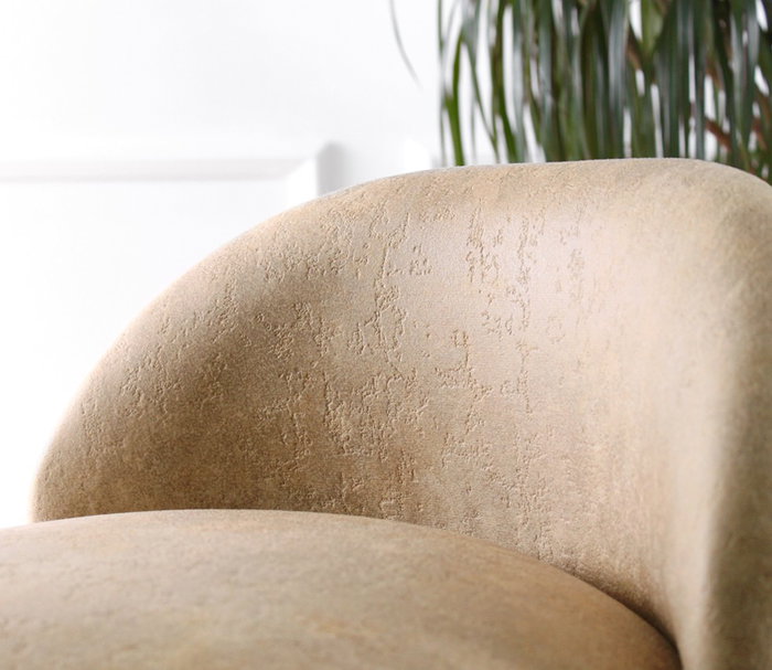 Atelier Del Sofa Puf de Piel de Nobuk Camel